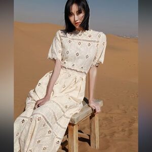 Maje Roselli Dress in Ecru Cream Size 36/4